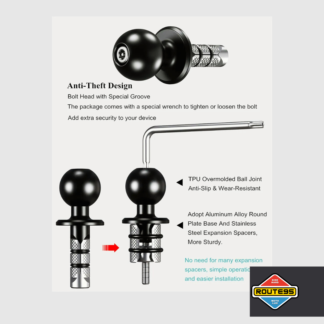 Fork Stem Mount with 1 ' B size Ball