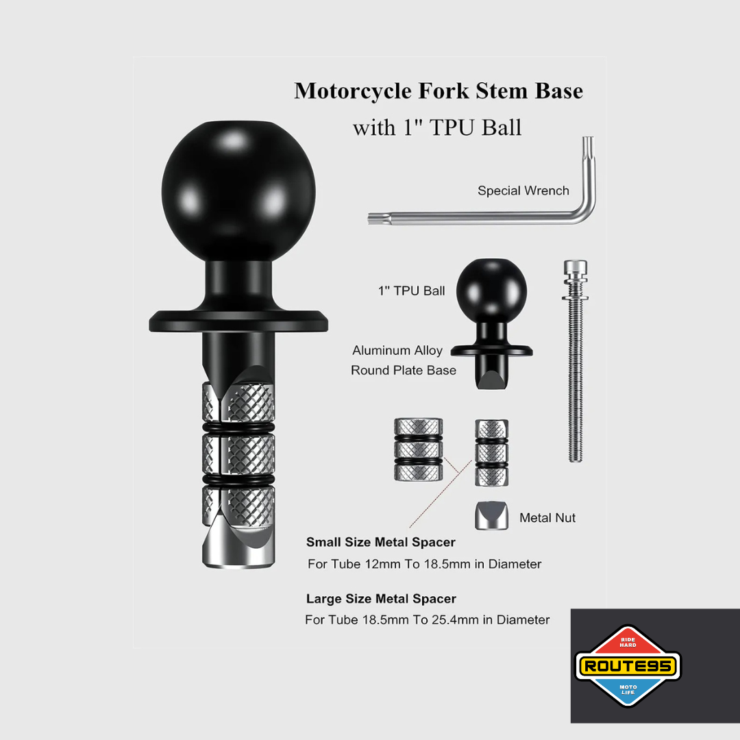 Fork Stem Mount with 1 ' B size Ball