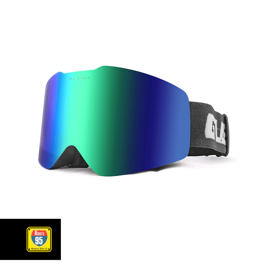 GUB Rally Pro Goggles- Matte Black-Green Lens