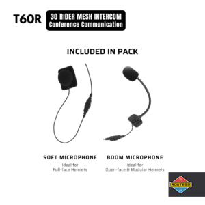 Route95 T60R Mesh HD Universal Intercom For Helmet