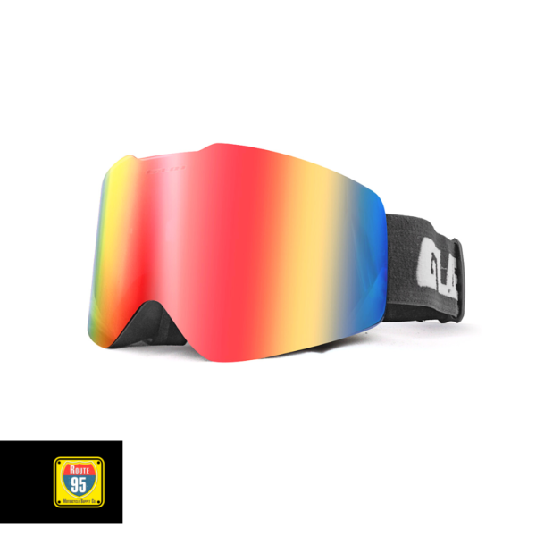 GUB Rally Pro Goggles- Matte Black-Red Lens