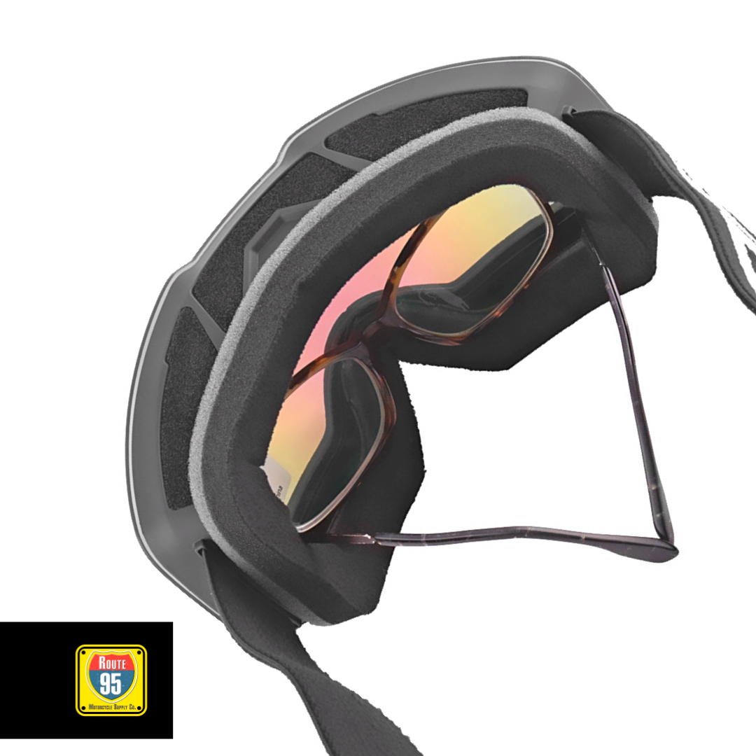 GUB Rally Pro Goggles- Matte Black-Red Lens