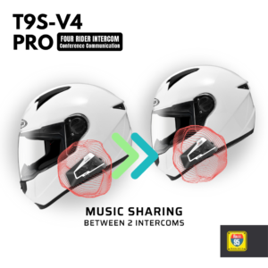 Route95 T9S-V4 Pro Universal Intercom For Helmet