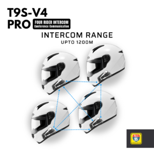 Route95 T9S-V4 Pro Universal Intercom For Helmet